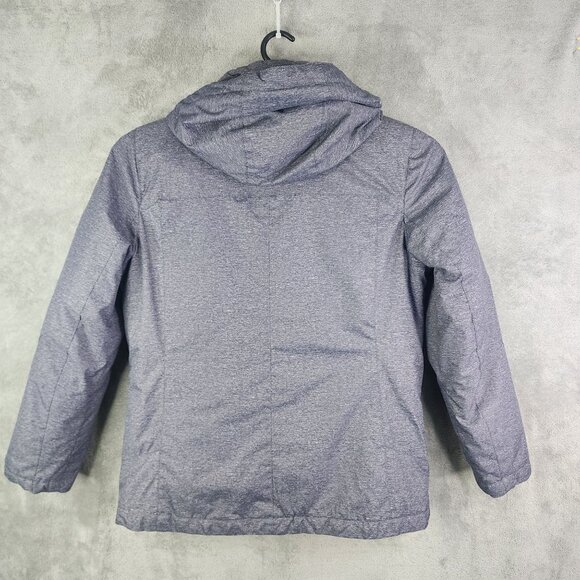 Womens Gray & Pink Zeroxposur Hooded Coat Jacket Full Zip Double layer Size L - Picture 11 of 13